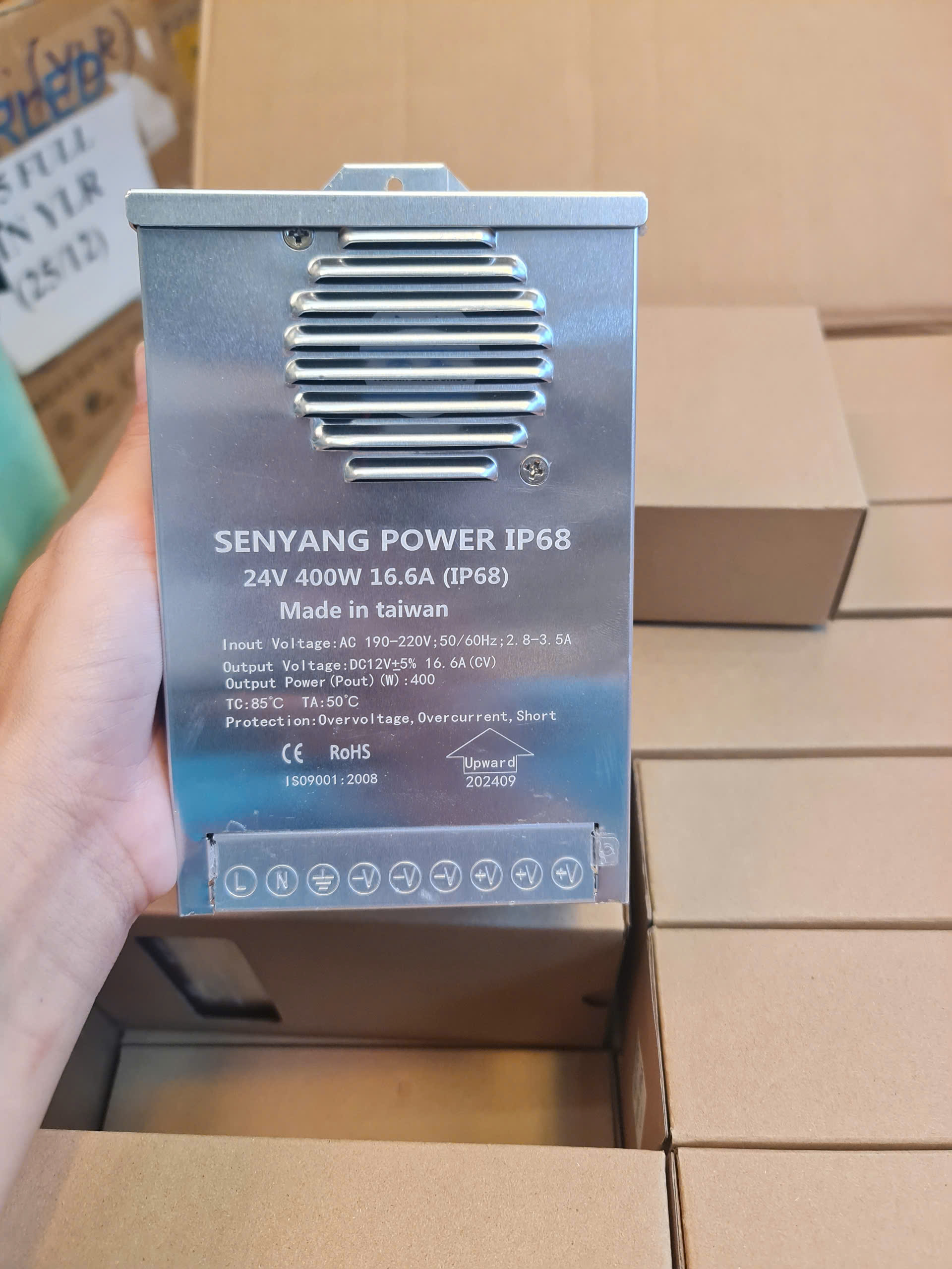 Nguồn out 24v 400w ip68 